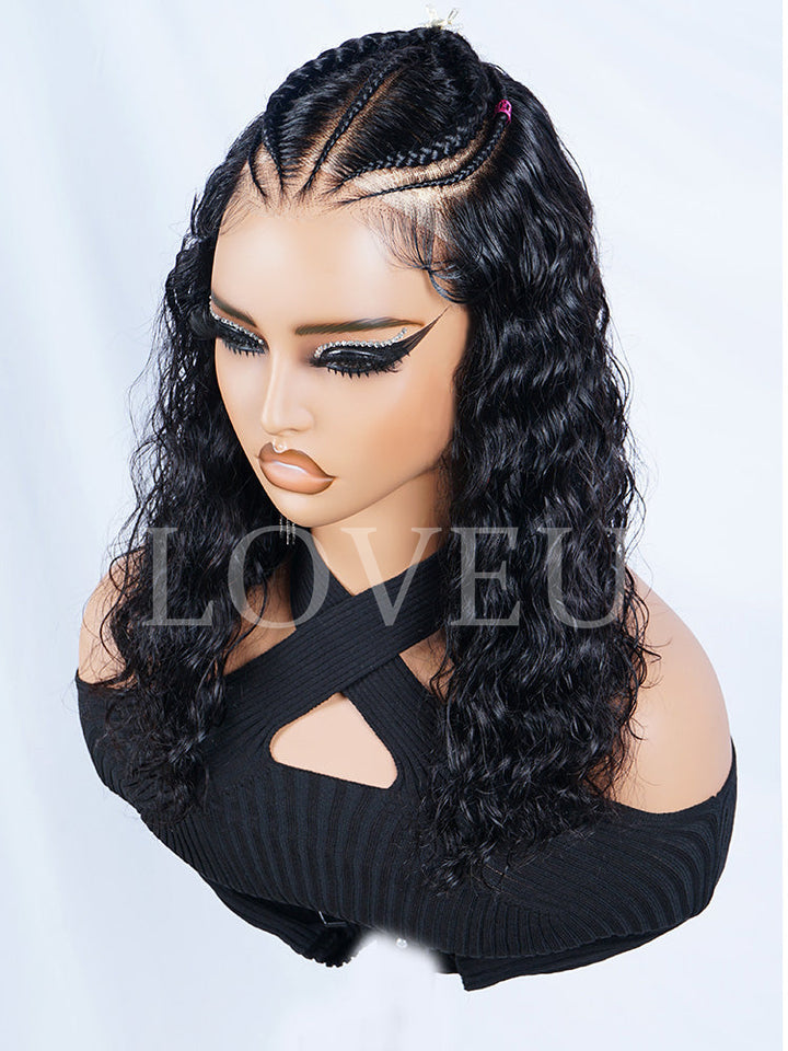 Everything Ready To Go Glueless Wigs Mini Knot Pre-Cut 7x7 Deep Wave Wig 100% Human Hair